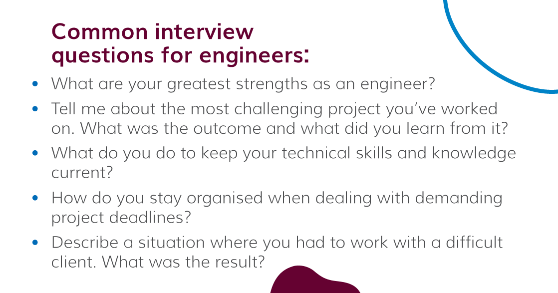 Common interview questions for engineers
